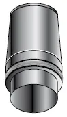 rookgasafvoerkap Isoleco DP 25 dubbelwandig 130 inox